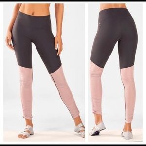Fabletics XS Cashel leggings, two tone,adjustable